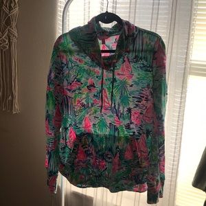 XL- Lilly Pulitzer Fletcher Pullover SEA SALT SUN